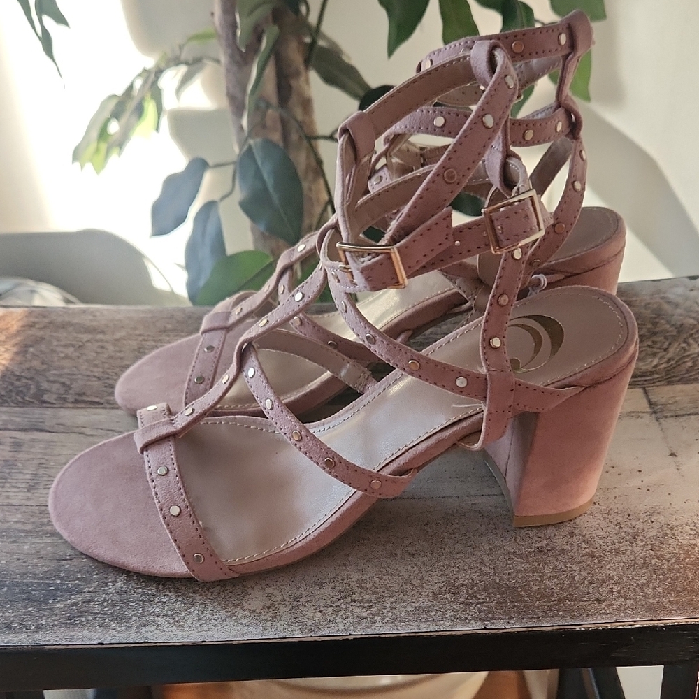 Elegant Pink Strappy Heels